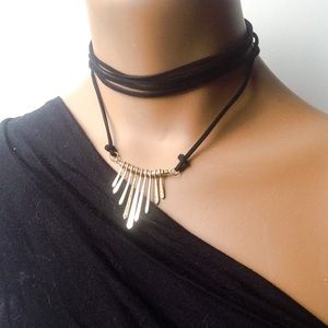 Suede Kalimba Wrap Choker by Dragon Life